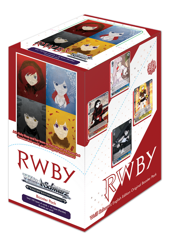 Weiss Schwarz English RWBY Booster Box - 20 Packs of 8 Cards Each!