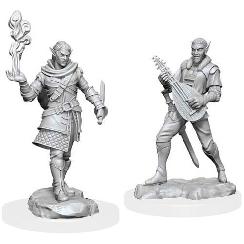 Wizkids Dungeons And Dragons Elf Rogue & Bard Critical Role Unpainted s W1 Pallid Miniature D&D WZK90381