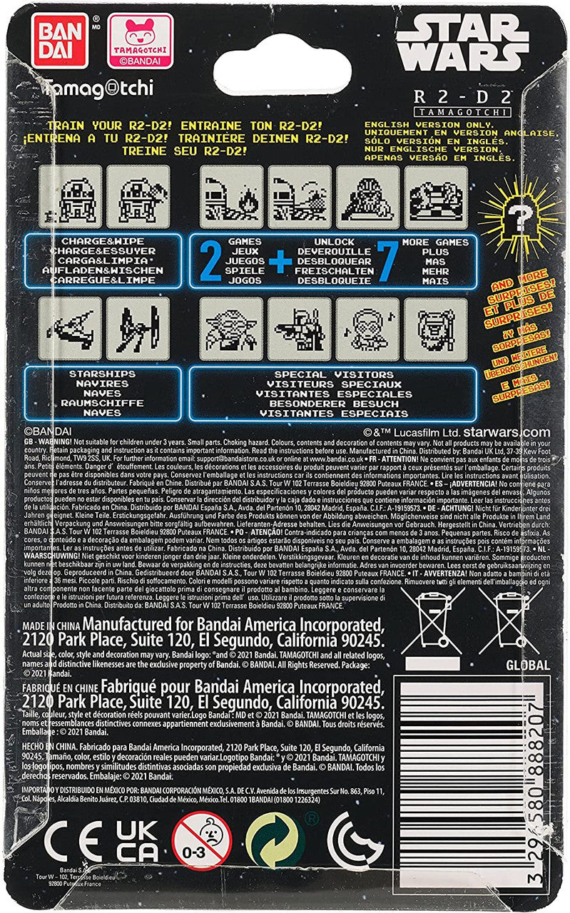 Star Wars Tamagotchi R2-D2 Digital Pet Hologram Blue BA88820A