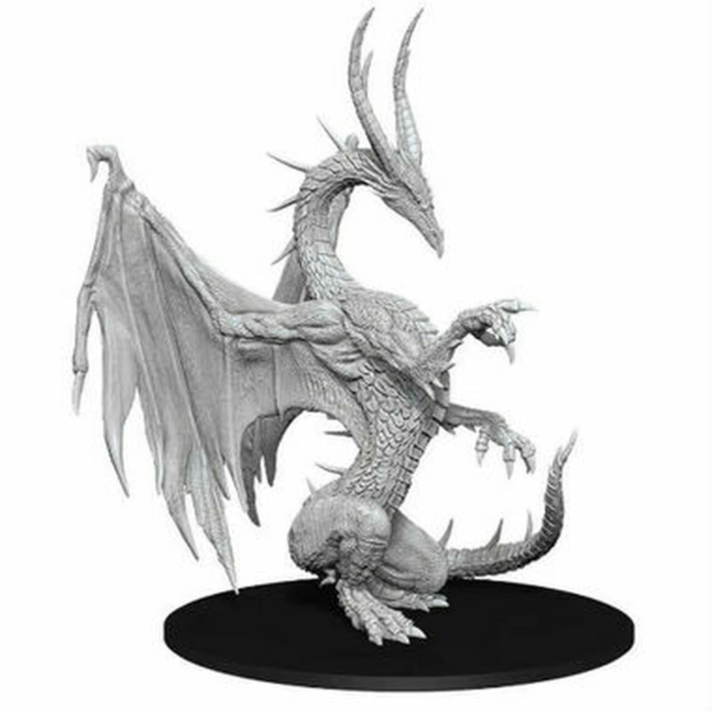 Paizo Dungeons and Dragons Dragon Pathfinder Deep Cuts Unpainted s W14 Blue Dragon Miniature D&D WZK90267
