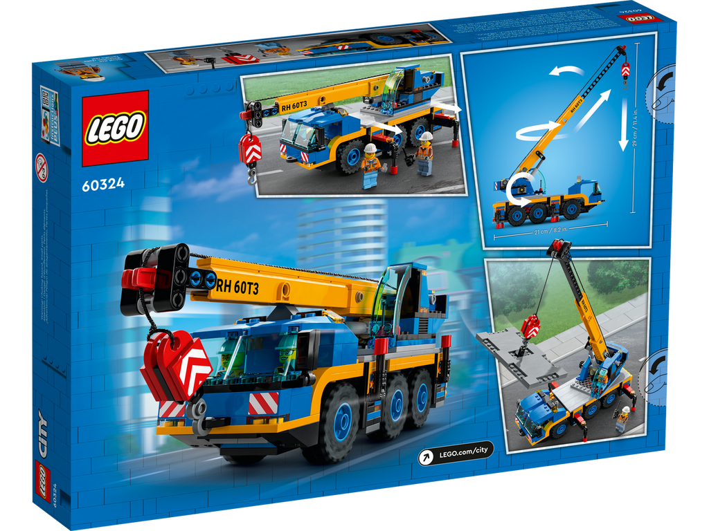 LEGO City Great Vehicles Mobile Crane Building Toy Set for Kids Ages 7+ (340 Pieces)