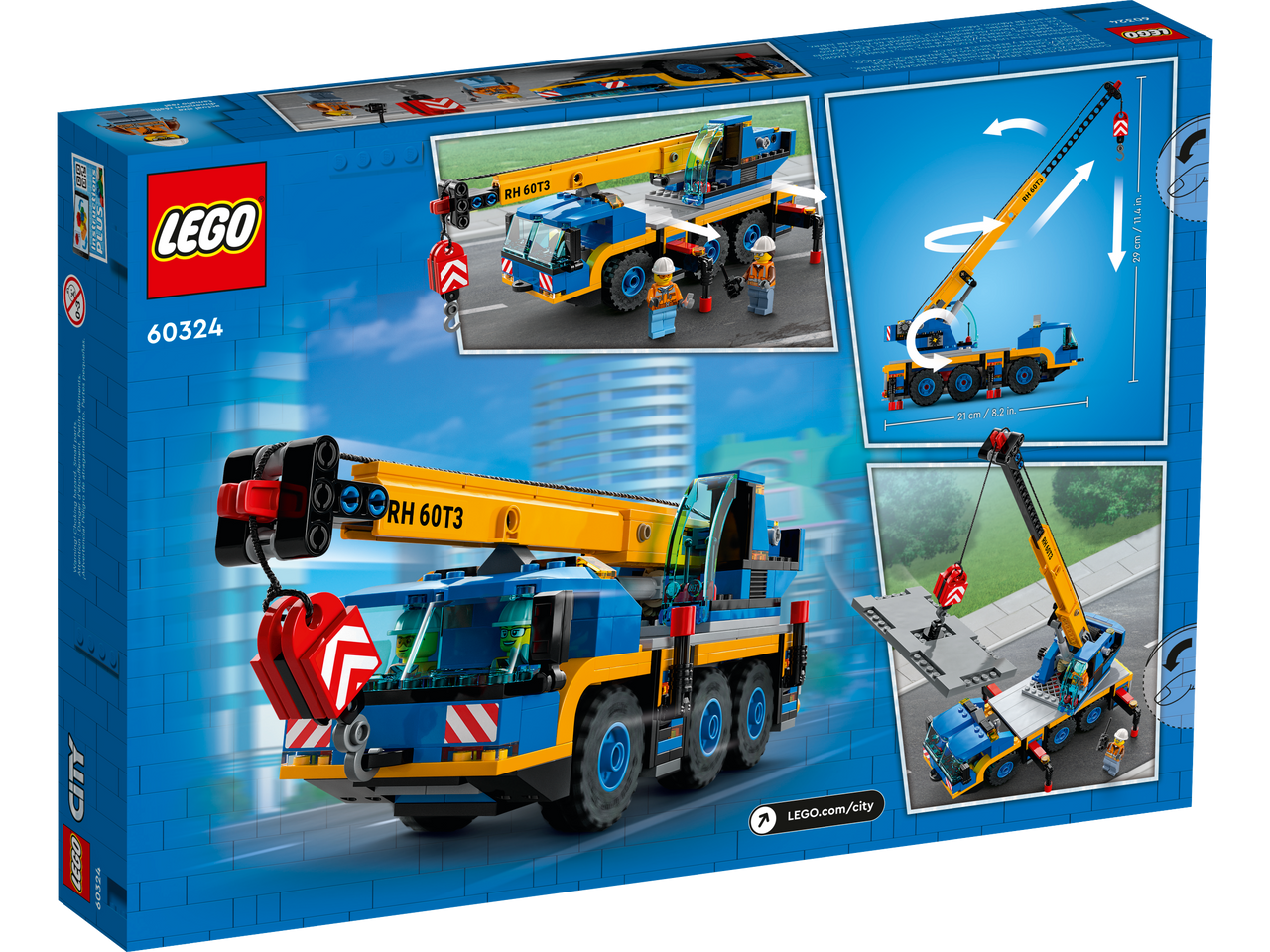 LEGO City Great Vehicles Mobile Crane Building Toy Set for Kids Ages 7+ (340 Pieces)