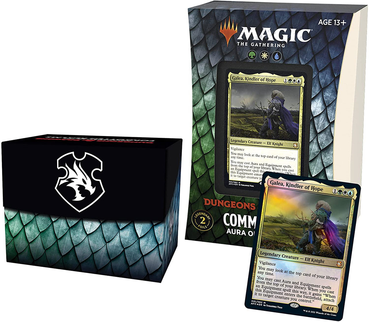 MTG Magic The Gathering Adventures In The Forgotten Realms Commander Deck Aura of Courage Single Pack WOC-C87490000-AuraofCourage