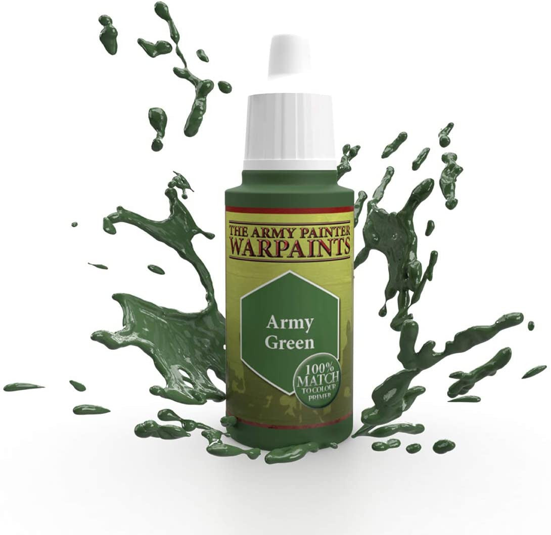 The Army Painter Warpaint Army Green Non Toxic Acrylic Paints 18ml WP1110