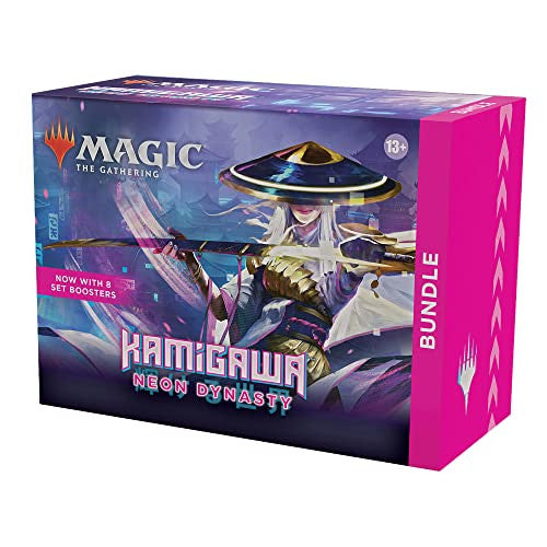 Magic: The Gathering Kamigawa: Neon Dynasty Bundle | 8 Set Boosters + Accessories