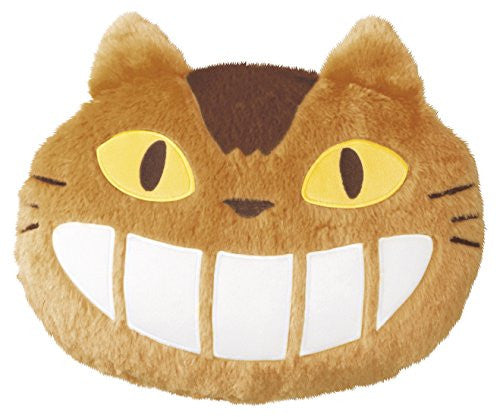 Marushin My Neighbor Totoro Catbus Die-Cut Pillow Cushion - Official Studio Ghibli Merchandise, Orange