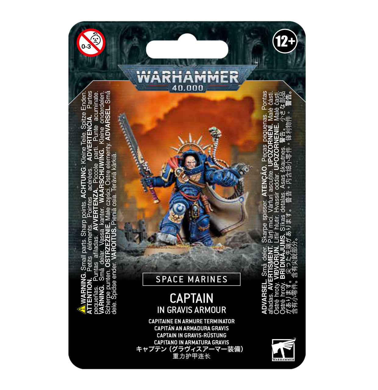 Games Workshop Warhammer 40k Space Marines Captain in Gravis Armour Miniature 48-70