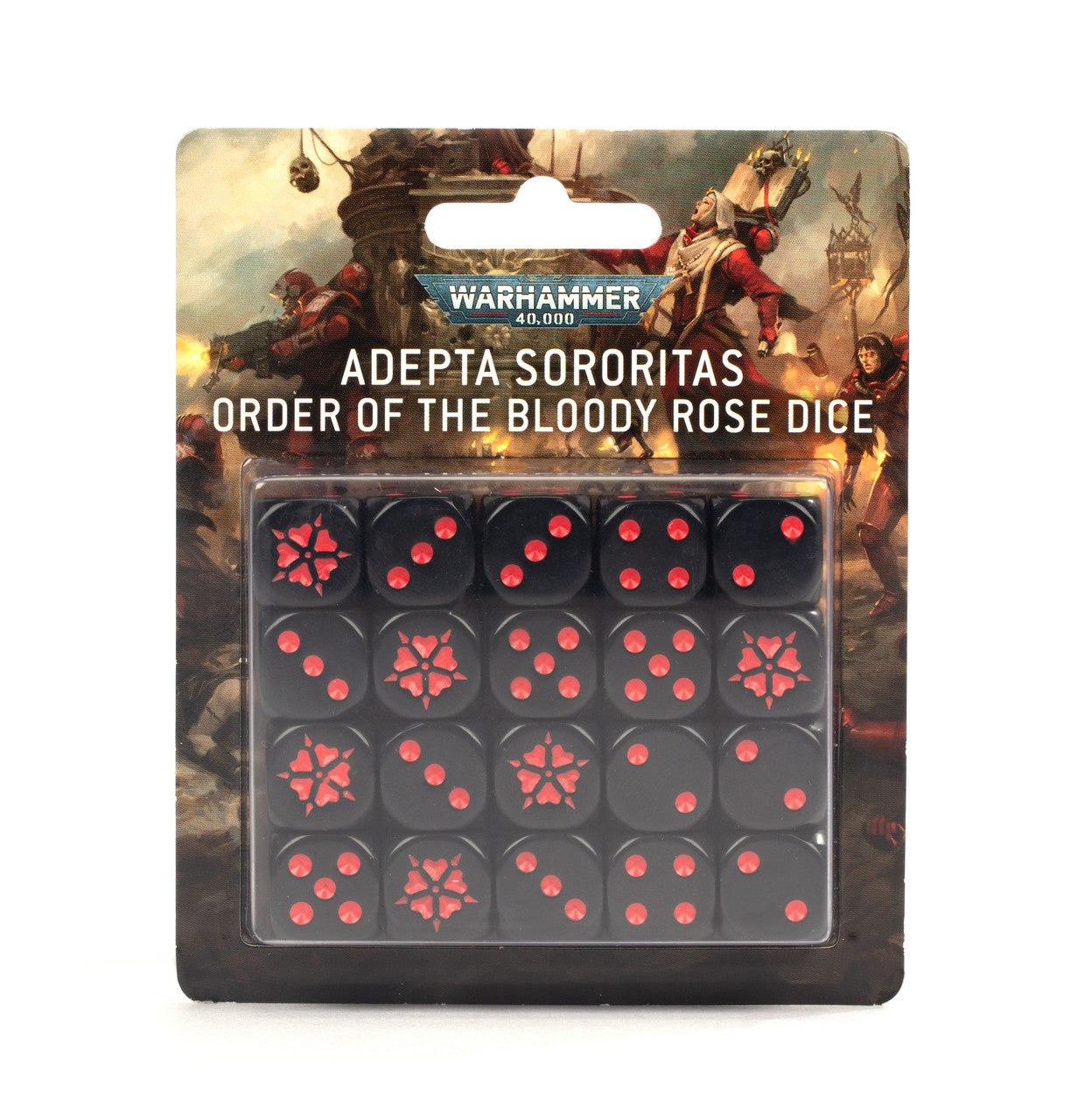 Games Workshop Warhammer 40k Adepta Sororitas Order of The Bloody Rose Dice Set 52-60