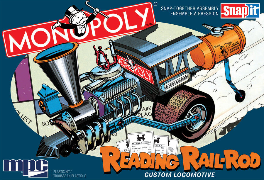 Monopoly Reading Rail Rod Custom Locomotive 1:25 Scale Model Kit