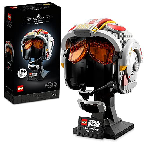 LEGO Star Wars Luke Skywalker Red Five Helmet Building Kit for Adults Star Wars Collectible for Display 675 Pieces