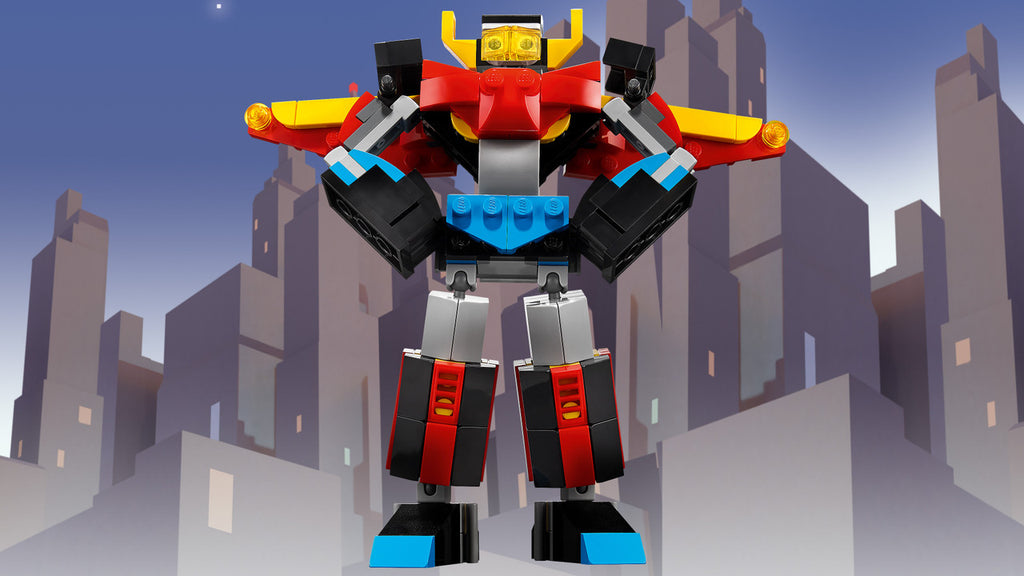 LEGO 3 in1 Super Robot Featuring a Posable Head Legs Feet Arms and Hands