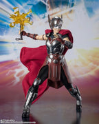 SH Figuarts Mighty Thor Love and Thunder Movie Action Figure 2 Head Sculpts Interchangeable Hands Mjollnir lightning Effect Tamashii Nations Bandai Spirits BAS63293
