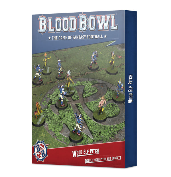 Games Workshop Blood Bowl Wood Elf Double Sided Pitch & Dugouts 200-68
