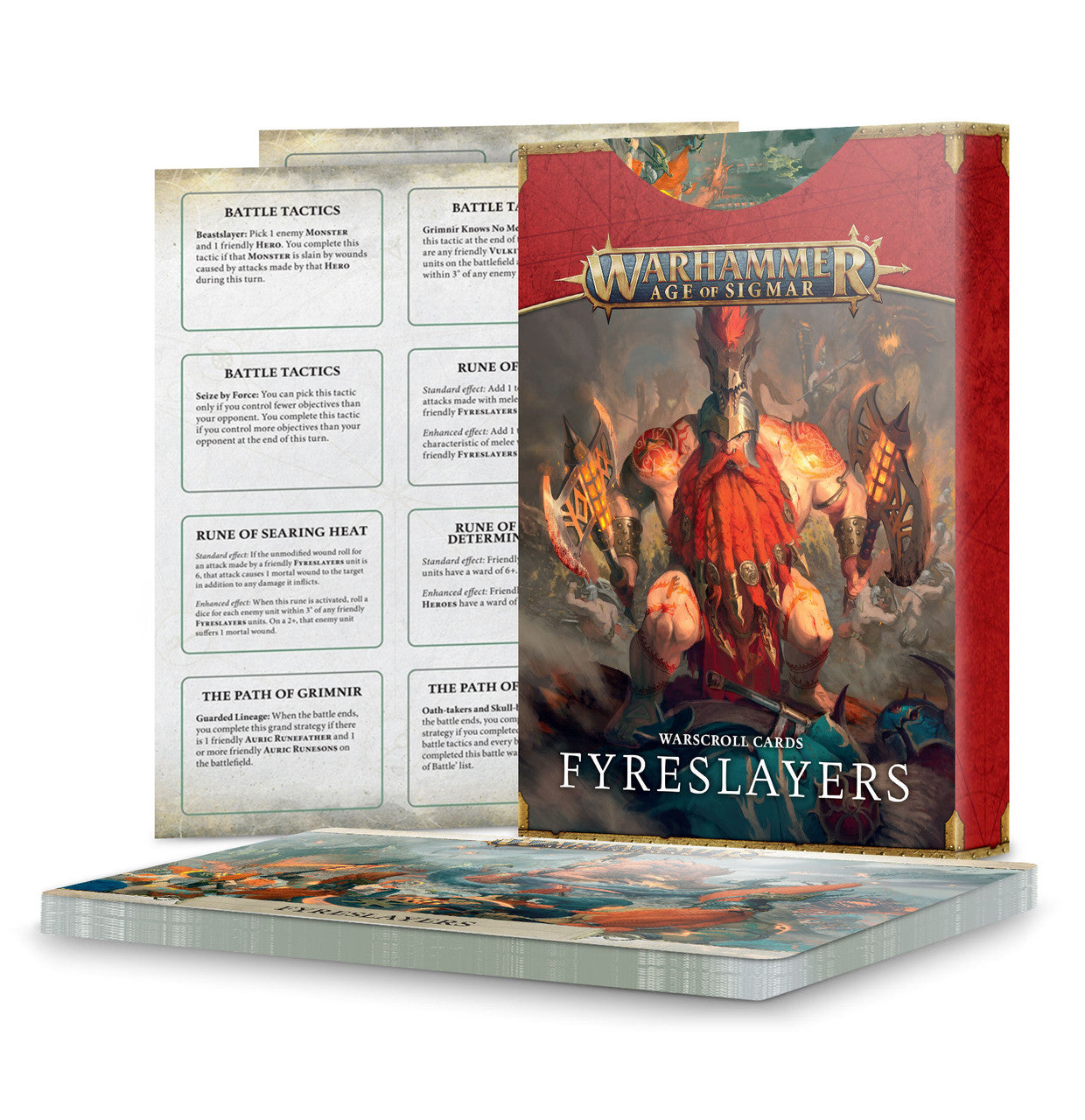 Games Workshop Warhammer Age of Sigmar Warscroll Cards Fireslayers 84-04