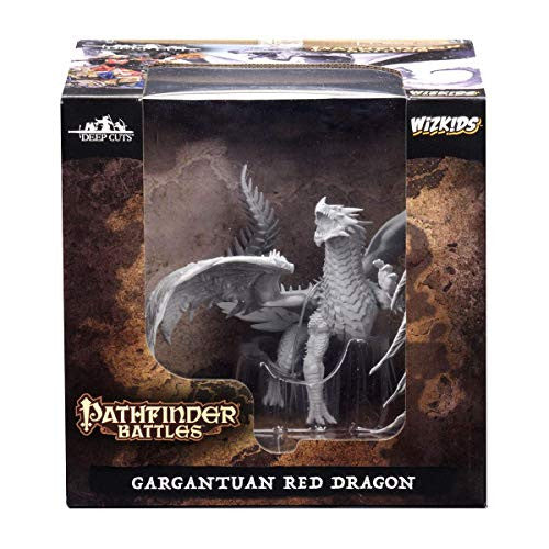 Wizkids Dungeons And Dragons D&D Pathfinder Battles Deep Cuts Unpainted Miniatures Gargantuan Red Dragon WZK73144