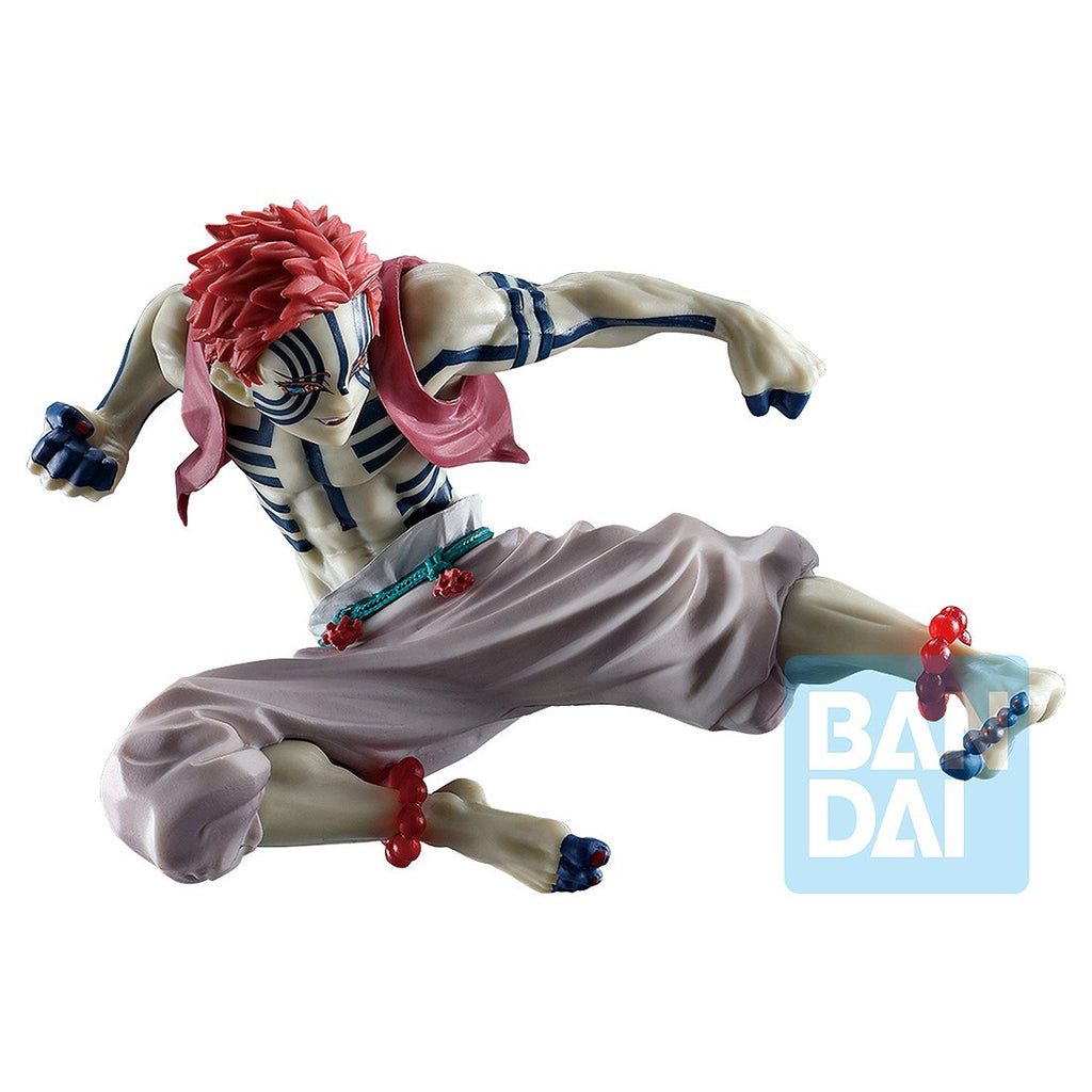 Demon Slayer: Kimetsu no Yaiba Akaza Shake The Sword Burn Your Heart Akaza in His Popular Pose Anime Static Figure Ichiban Bandai Spirits BAS60178