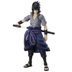 SH Figuarts Sasuke Uchiha Naruto Shippuden Action Figure He Who Bears All Hatred Sasuke Uchiha Interchangeable hands 4 Face Plates Tamashii Nations Bandai Spirits BAS63450