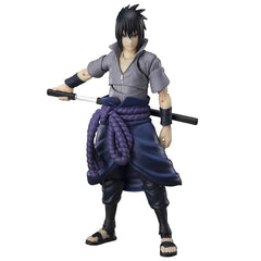 SH Figuarts Sasuke Uchiha Naruto Shippuden Action Figure He Who Bears All Hatred Sasuke Uchiha Interchangeable hands 4 Face Plates Tamashii Nations Bandai Spirits BAS63450