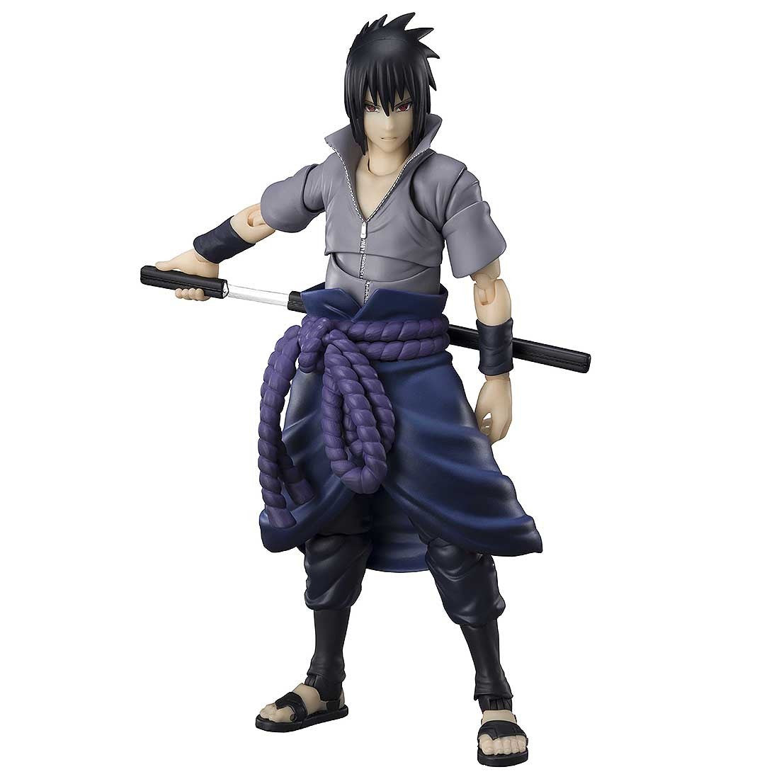 SH Figuarts Sasuke Uchiha Naruto Shippuden Action Figure He Who Bears All Hatred Sasuke Uchiha Interchangeable hands 4 Face Plates Tamashii Nations Bandai Spirits BAS63450