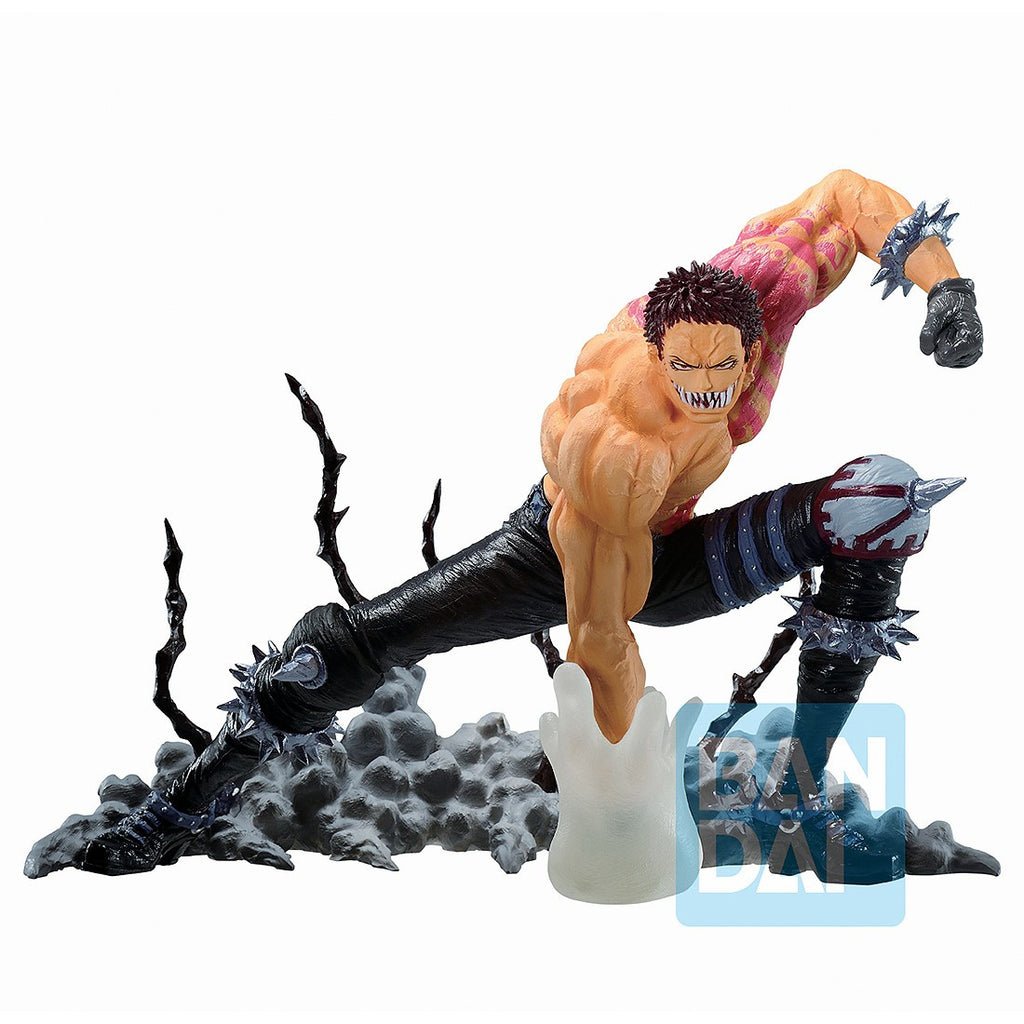 One Piece Charlotte Katakuri Duel Memories Anime Static Figure Uses his Mochi Fruit Powers to Transform His Hand Into Mochi Figure Bandai Spirits 63608
