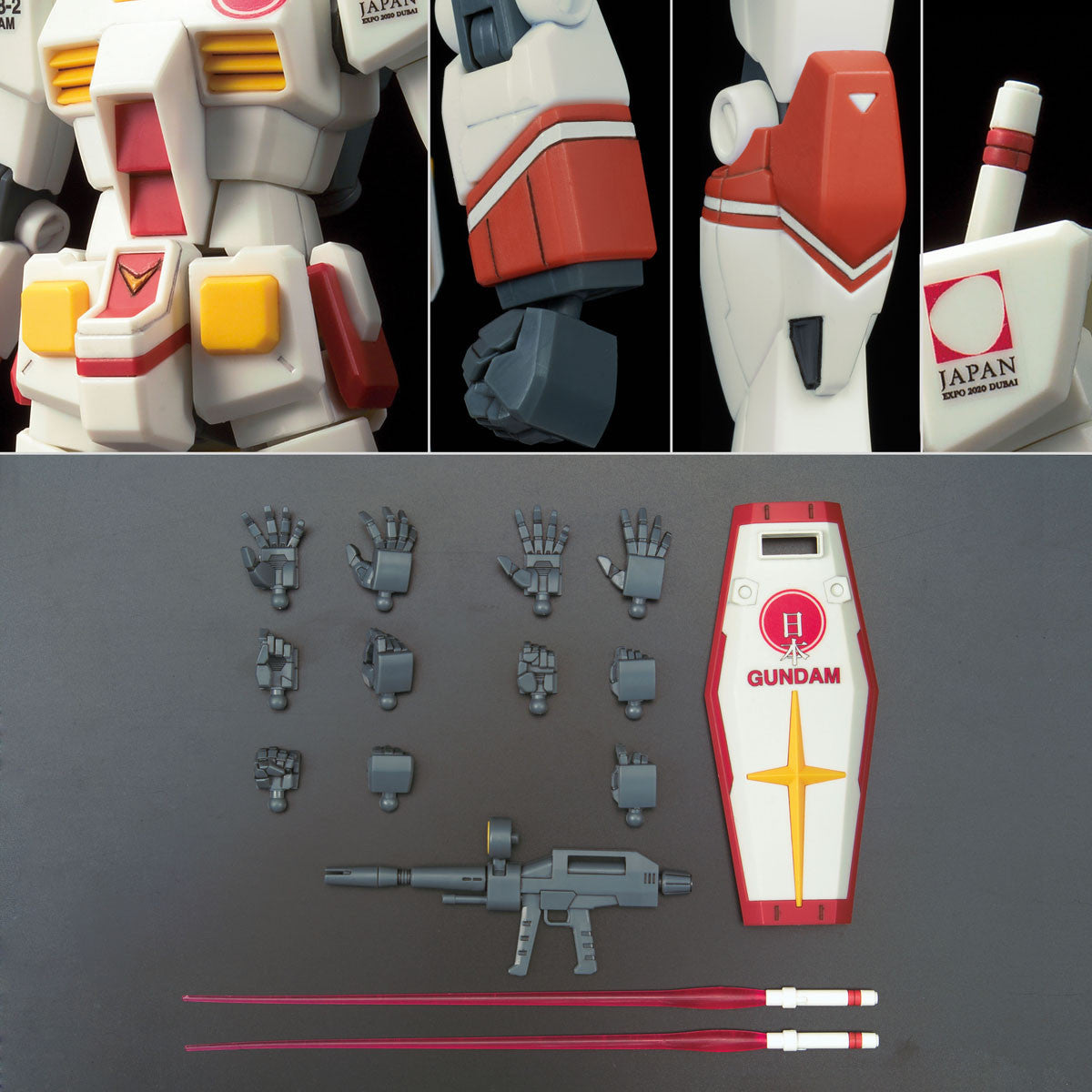 Bandai HG 1/144 RX-78-2 Gundam [PR Ambassador of The Japan Pavilion, Expo 2020 Dubai] Janan Import