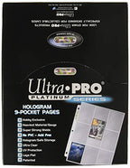 Ultra Pro 9-Pocket Standard Size Trading Card Pages - Platinum Series 100ct for card and photos UPR81320