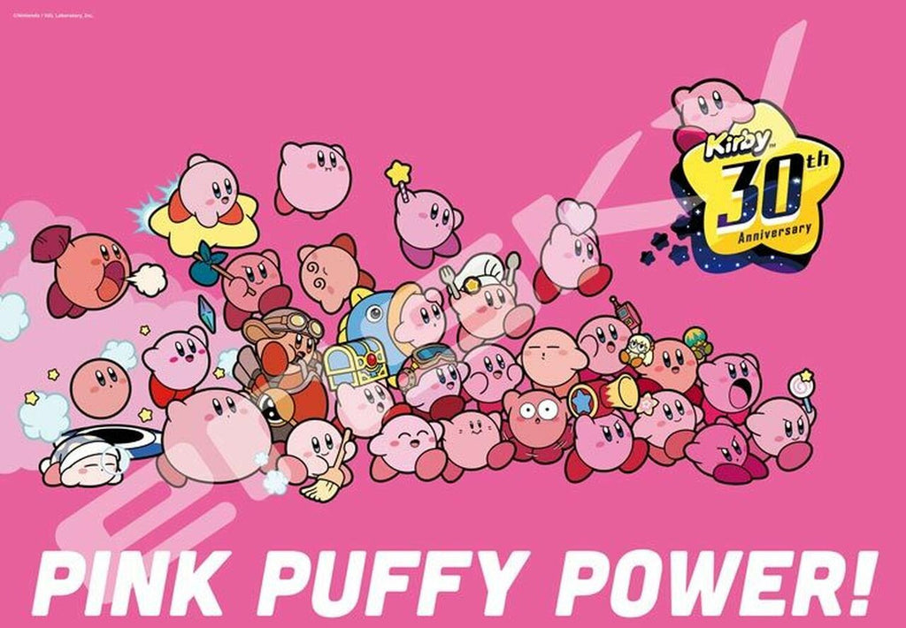 Kirby 30th Anniversary "PINK PUFFY POWER!" 1000P Jigsaw Puzzle (1000T-318) "Kirby", Ensky Puzzle
