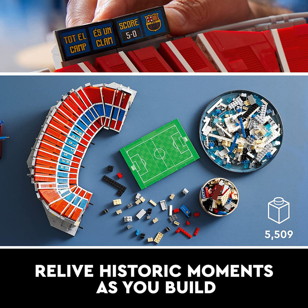 LEGO Camp NOU â€“ FC Barcelona 10284 Building Kit; Build a Displayable Model Version of The Iconic Soccer Stadium (5,509 Pieces)