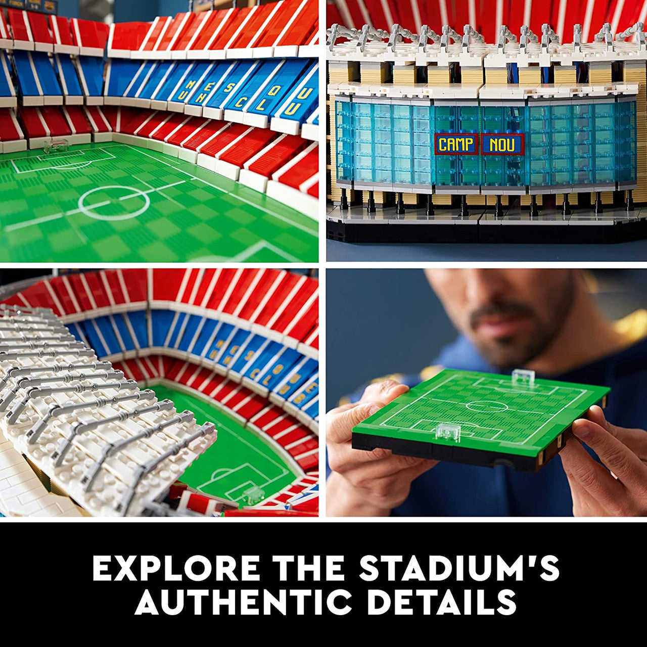 LEGO Camp NOU â€“ FC Barcelona 10284 Building Kit; Build a Displayable Model Version of The Iconic Soccer Stadium (5,509 Pieces)