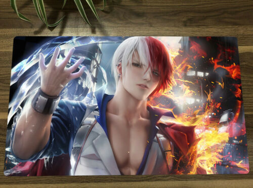 My Hero Academia Collectible Card Game Series 2 Crimson Rampage Shoto Todoroki PLAYMAT 24' by 14' Rubber Game Mat
