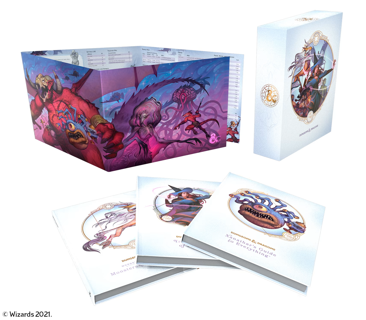 Dungeons and Dragons Wizards of the Coast Rules Expansion Gift Set Alternate Cover 5th Edition Books Tashas Cauldron of Everything Xanathars Guide to Everything Monsters of the Multiverse & Dungeon Masters Screen WOCD0149