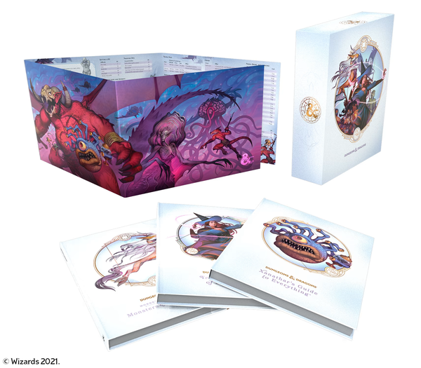 Dungeons and Dragons Wizards of the Coast Rules Expansion Gift Set Alternate Cover 5th Edition Books Tashas Cauldron of Everything Xanathars Guide to Everything Monsters of the Multiverse & Dungeon Masters Screen WOCD0149
