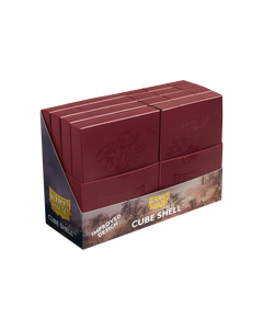 Dragon Shield Cube Shell Blood Red 8 Units Durable and Sturdy TCG OCG Card Storage Card Deck Box AT-30550
