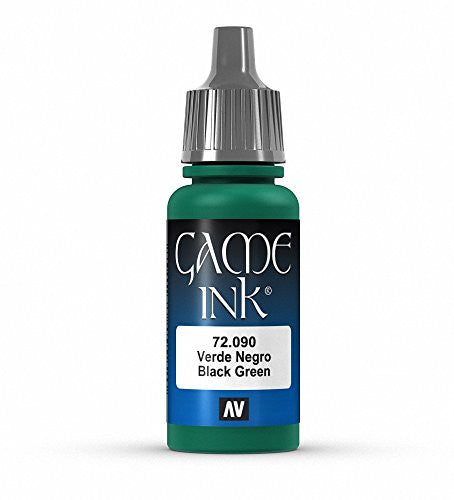 Vallejo Game Color Black Green Acrylic Non Toxic Paints 17ml VAL-72090
