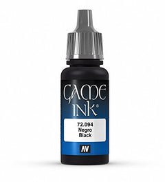 Vallejo Black Game Color 2 Acrylic Non Toxic Paints 17ml VAL-72094