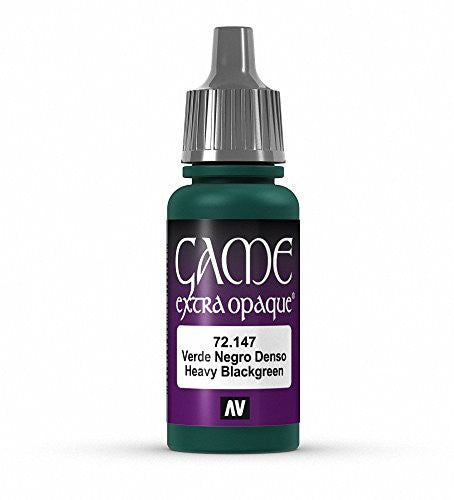 Vallejo Game Color Heavy Blackgreen X-Opaque Non Toxic Acrylic Paints 17ml VAL-72147
