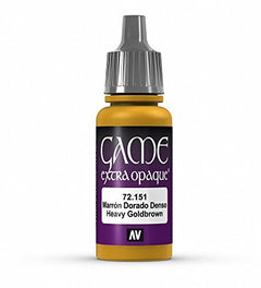 Vallejo Game Color Heavy Gold brown X-Opaque Non Toxic Acrylic Paints 17ml VAL-72151