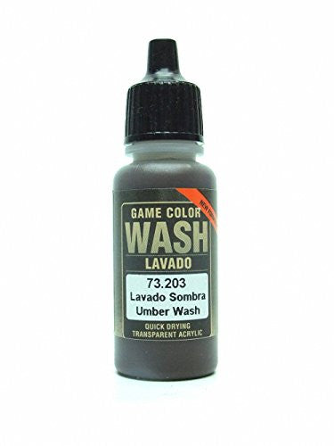 Vallejo Game Color Umber Wash Acrylic Non Toxic Paints 17ml VAL-73203
