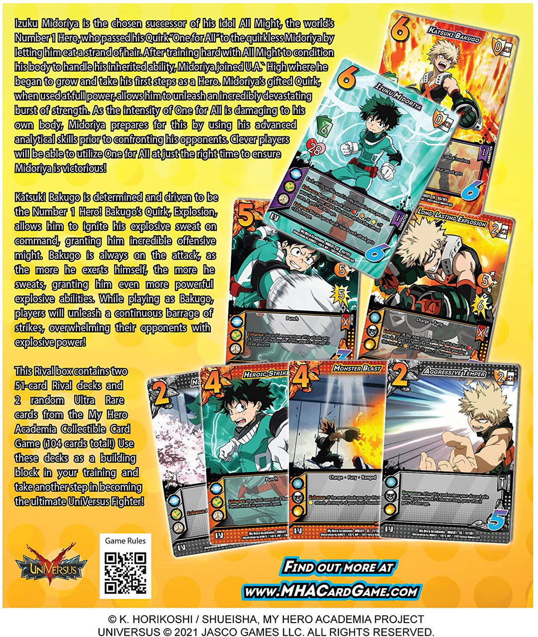 My Hero Academia CCG 2 Player Rival Deck