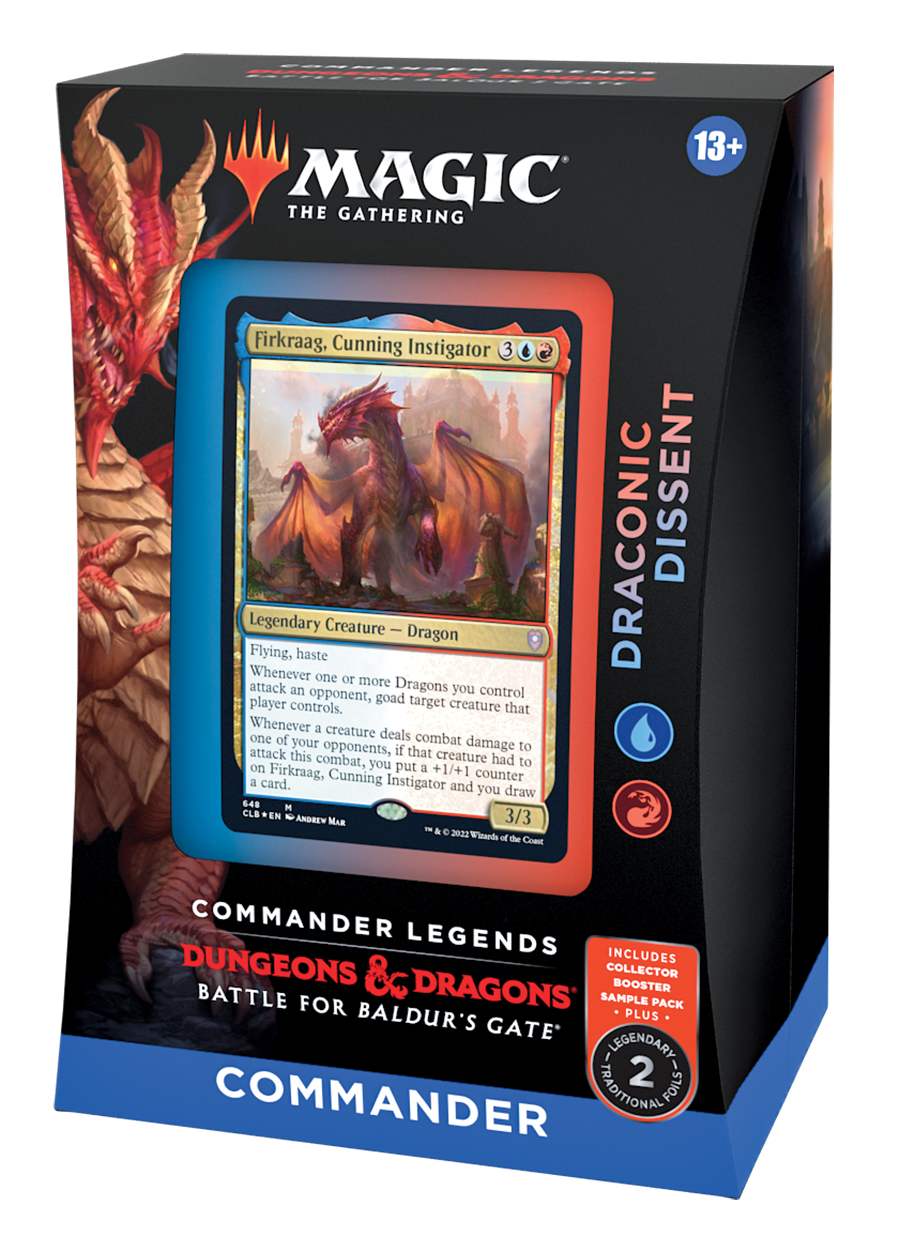 MTG Magic The Gathering CCG Commander Legends Battle For Baldur's Gate Commander Deck Draconic Dissent Single Pack BBG-CDD-DraconicDissent