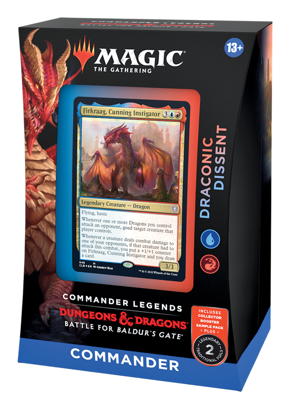 MTG Magic The Gathering CCG Commander Legends Battle For Baldur's Gate Commander Deck Draconic Dissent Single Pack BBG-CDD-DraconicDissent