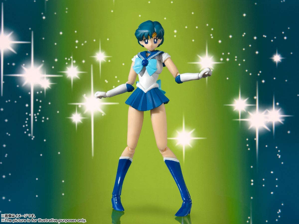TAMASHII NATIONS Sailor Mercury -Animation Color Edition- Pretty Guardian Sailor Moon, Bandai shii Nations S.H. Figuarts