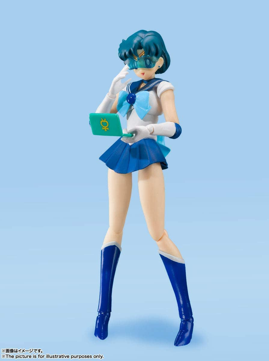 TAMASHII NATIONS Sailor Mercury -Animation Color Edition- Pretty Guardian Sailor Moon, Bandai shii Nations S.H. Figuarts