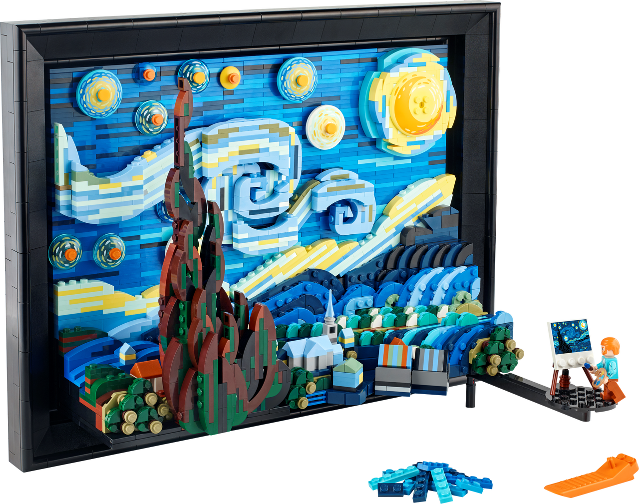 LEGO-21333 Vincent van Gogh - The Starry Night Build Creativity. Build Concentration. Build Your Own 3D LEGO Brick Version of One of Vincent Van Goghâ€™s Most Celebrated Artworks