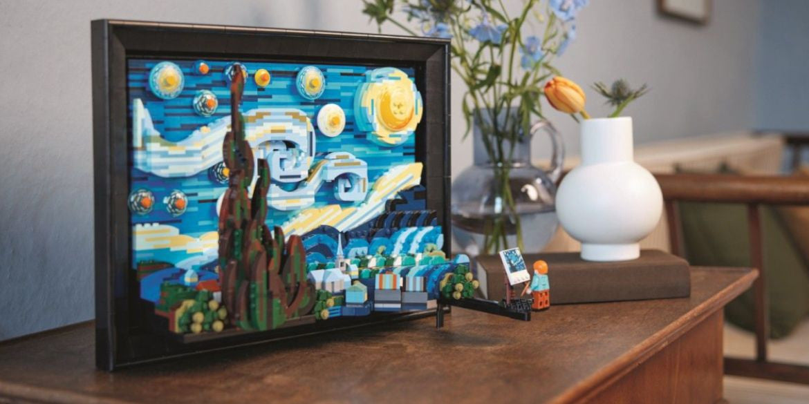 LEGO-21333 Vincent van Gogh - The Starry Night Build Creativity. Build Concentration. Build Your Own 3D LEGO Brick Version of One of Vincent Van Goghâ€™s Most Celebrated Artworks