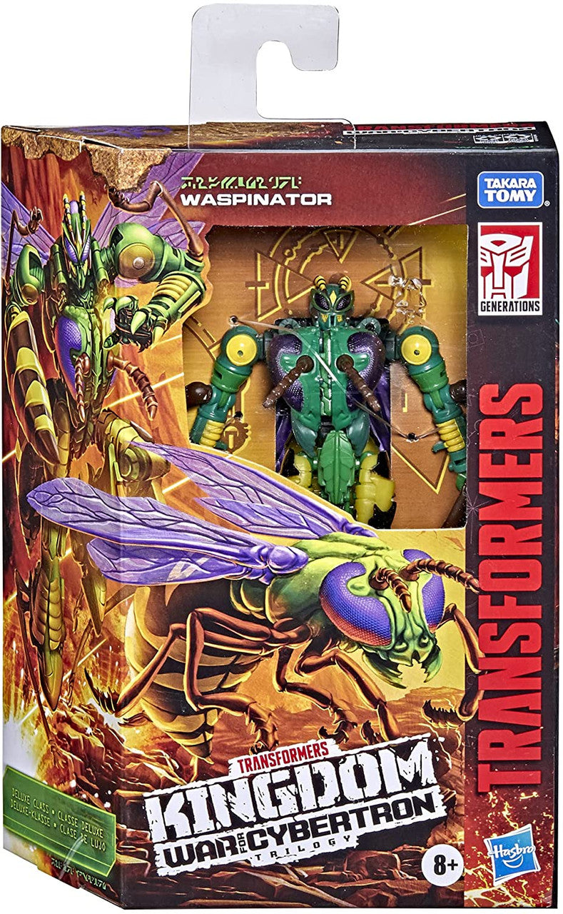 Transformers Toys Generations War for Cybertron: Kingdom Deluxe WFC-K34 Waspinator Action Figure - Kids Ages 8 and Up, 5.5-inch