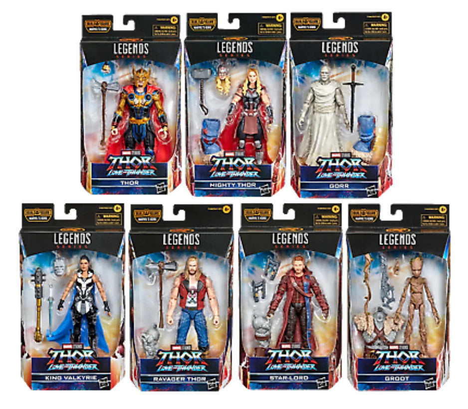 Thor 4 Legends AST 6" Build-A-Figure wave with six of the seven figures (ASSORTED)