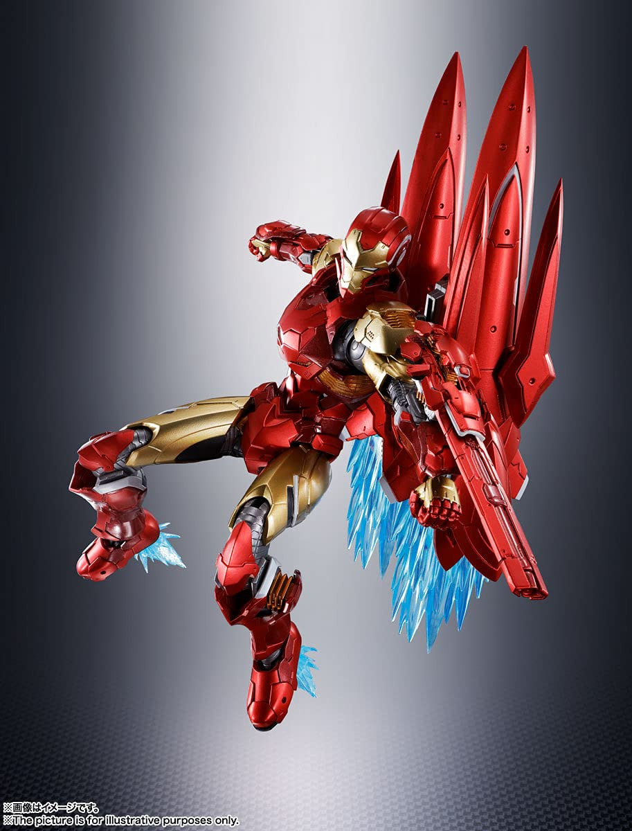 SH Figuarts Tech On Avengers Iron Man Kit Set Bundle is a New SH Figuarts collaboration between Marvel Comics and Bandai Spirits