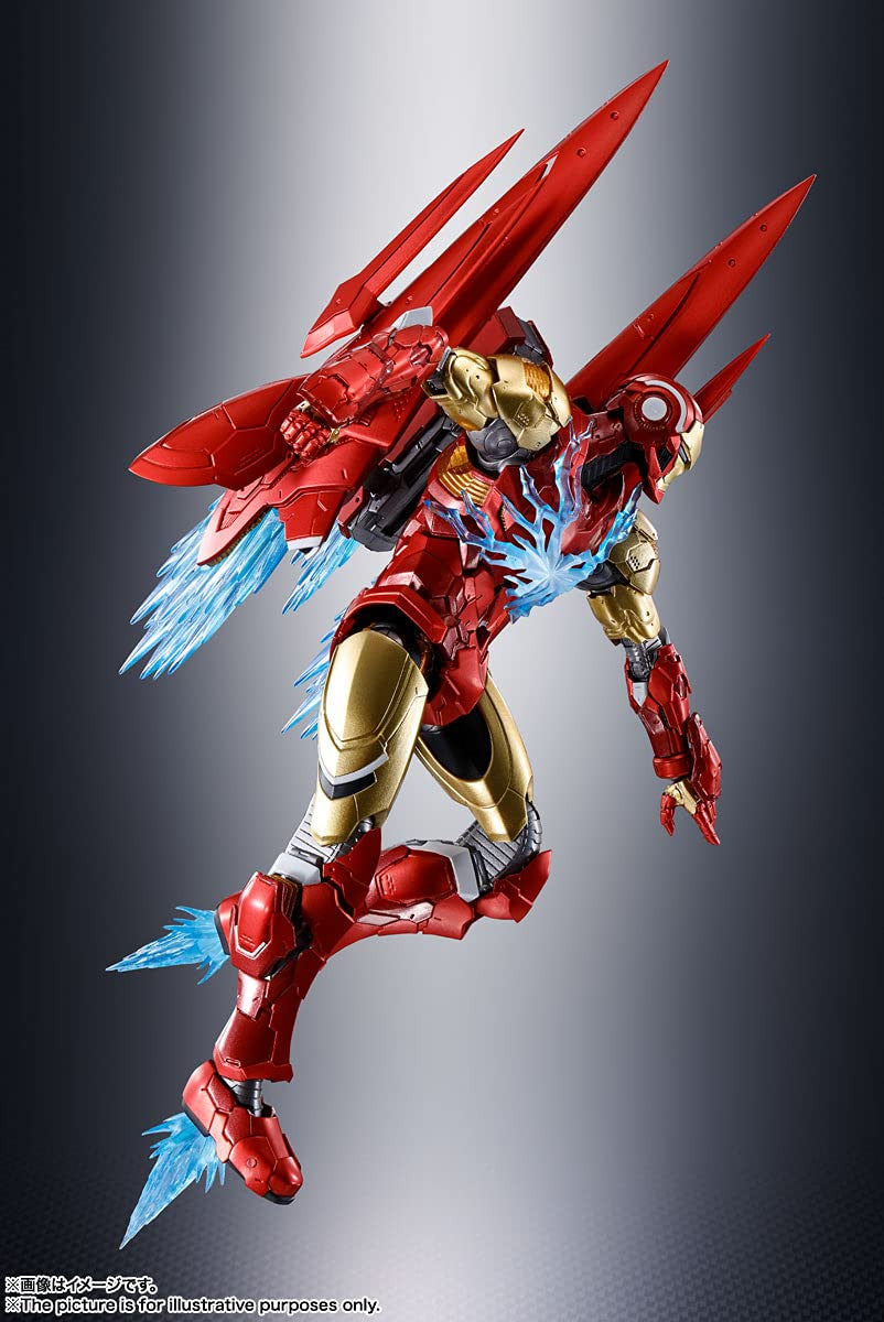 SH Figuarts Tech On Avengers Iron Man Kit Set Bundle is a New SH Figuarts collaboration between Marvel Comics and Bandai Spirits
