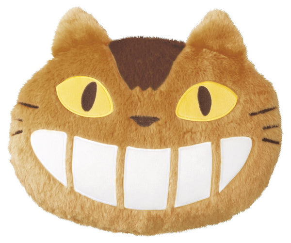 Marushin My Neighbor Totoro Catbus Die-Cut Pillow Cushion - Official Studio Ghibli Merchandise, Orange